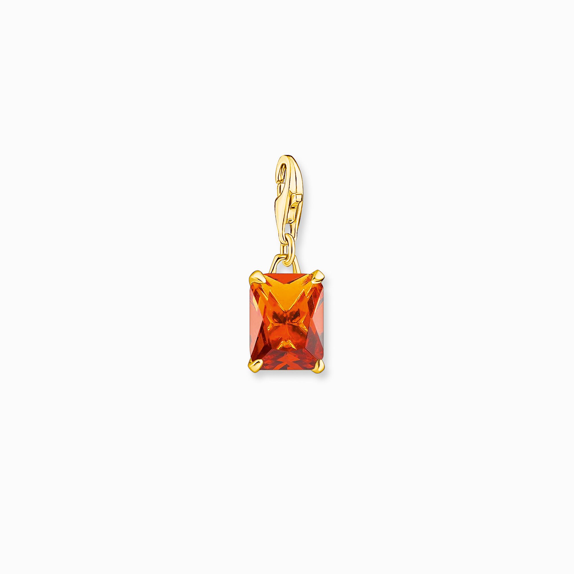 Charm pendant large orange stone from the  collection in the THOMAS SABO online store
