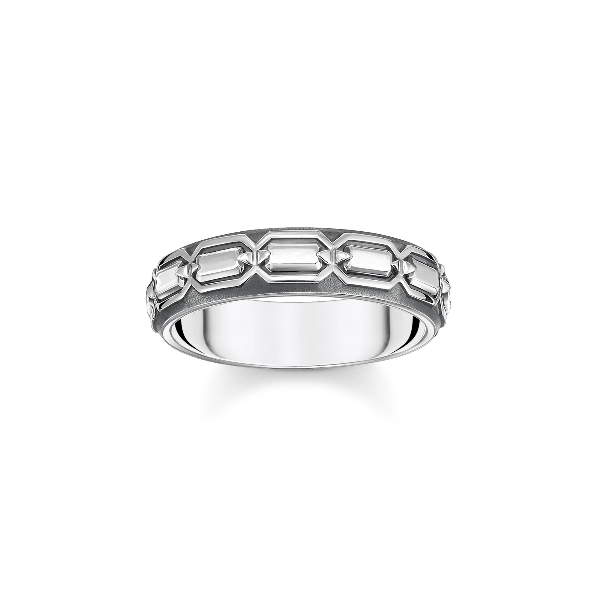 Thomas Sabo Ring Krokodilpanzer Silber geschwärzt silberfarben TR2424-637-21-48