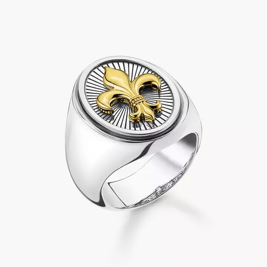 Signet ring with bourbonian lily | THOMAS SABO