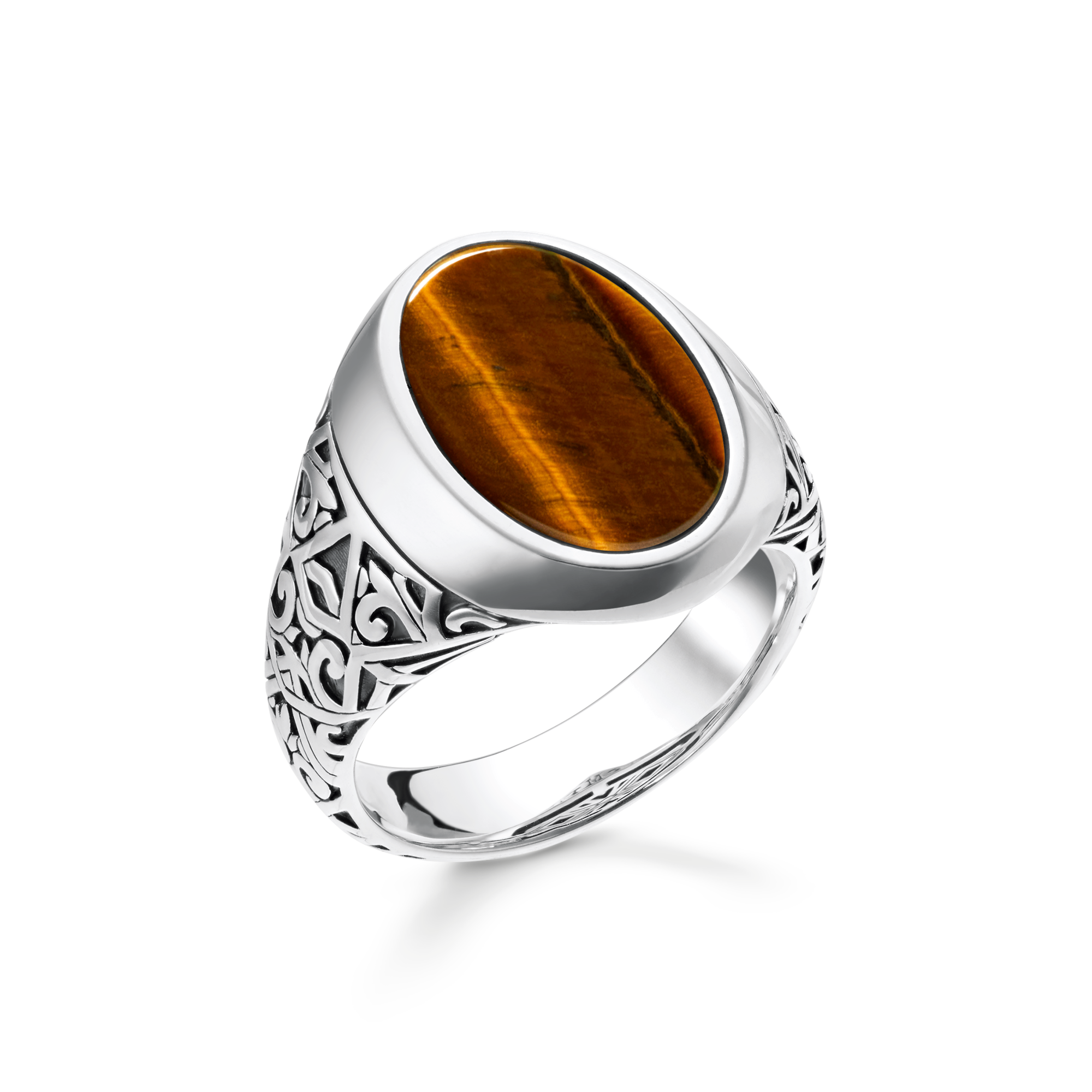 Thomas Sabo Ring Tigerauge braun TR2242-826-2-54