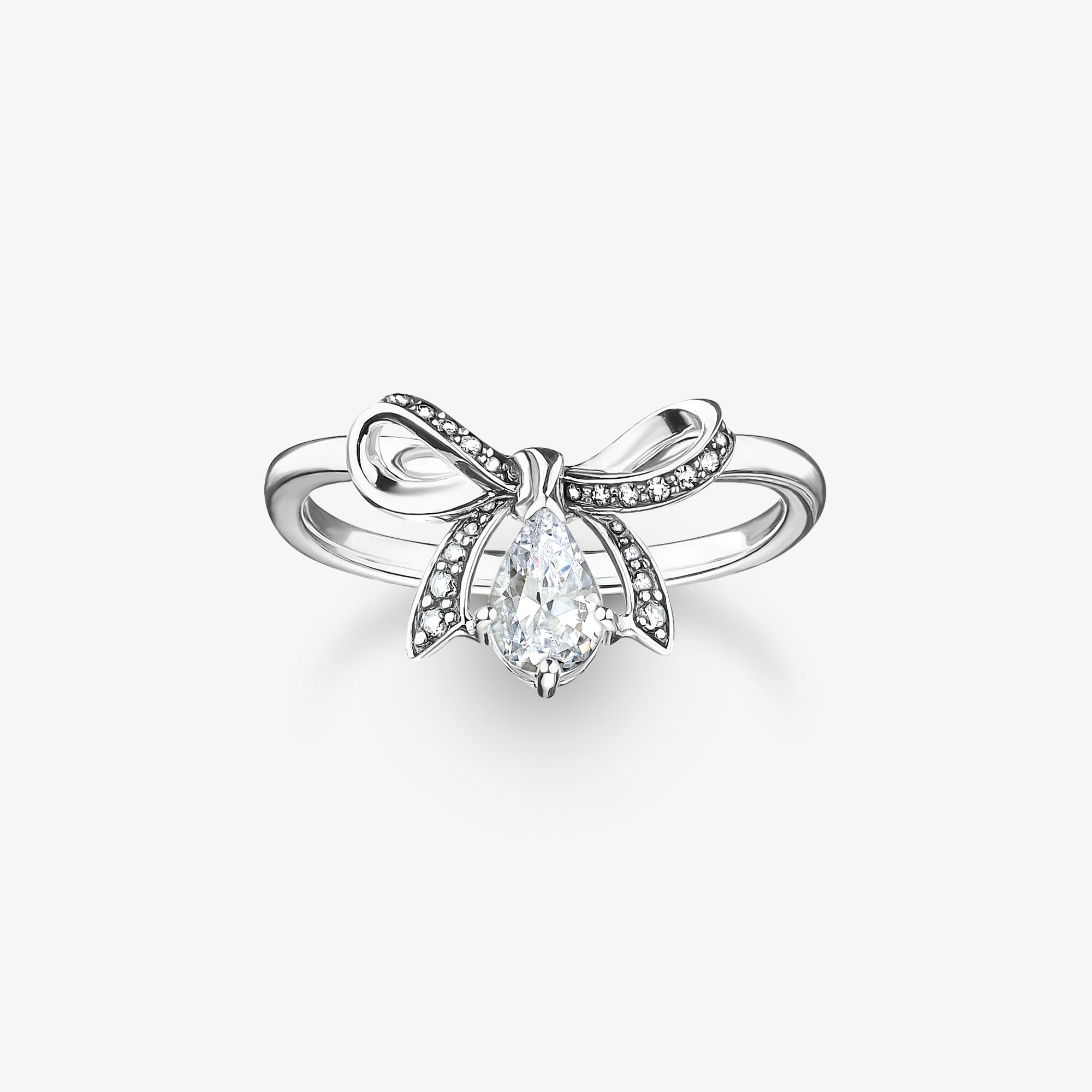 THOMAS SABO Ring mit Schleife Silber, Sterlingsilber, Größe: 56, Damen