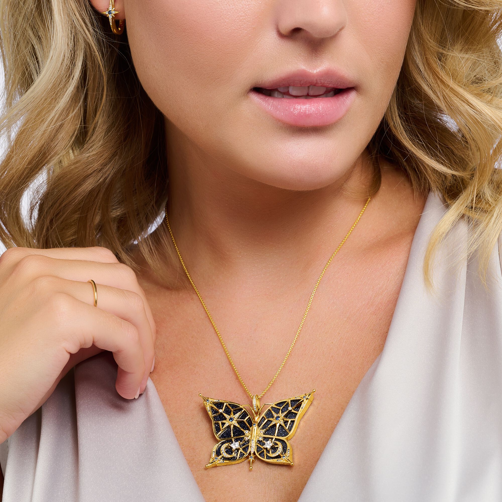THOMAS – detailverliebt, vergoldet Schmetterling-Anhänger: SABO