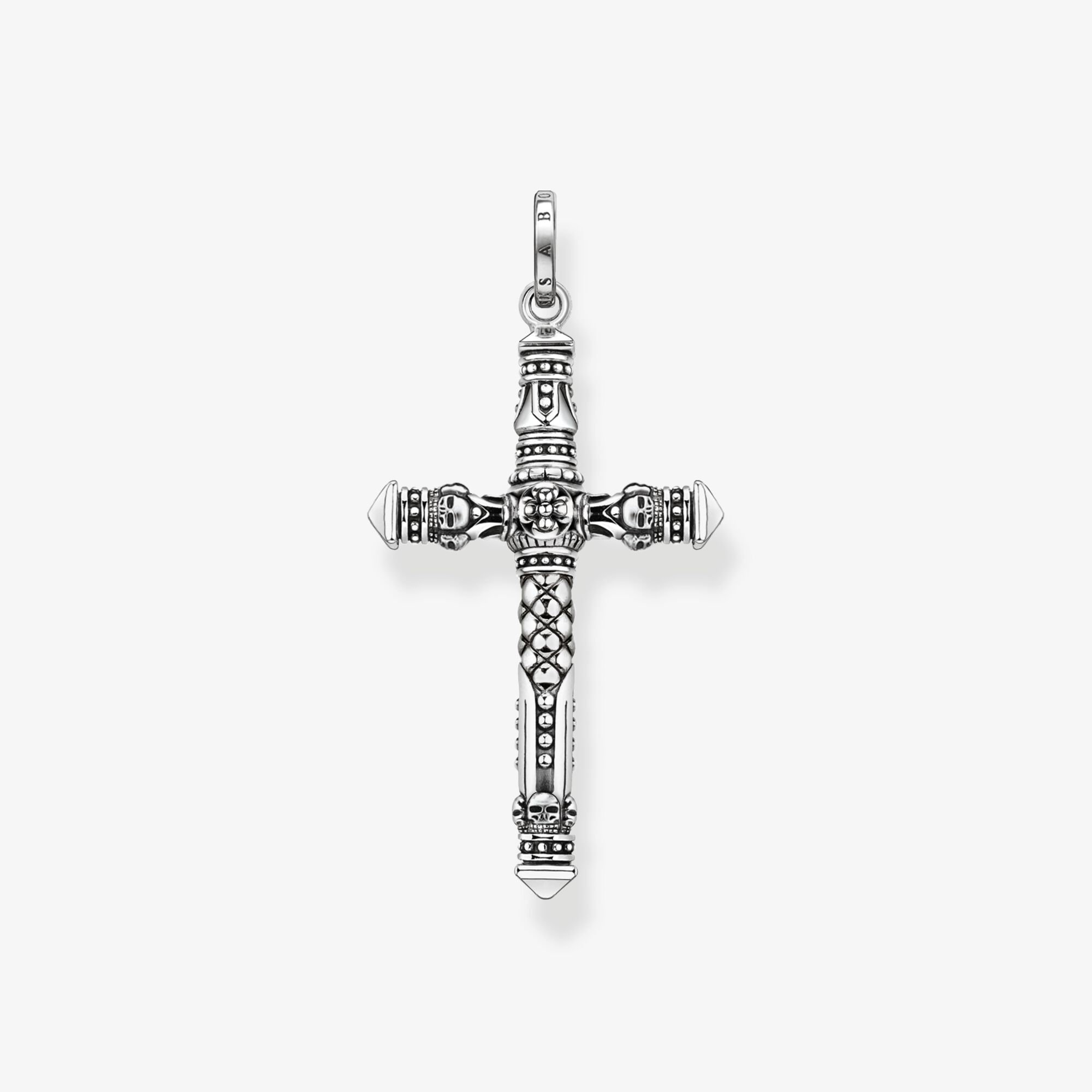 THOMAS SABO Anhänger Kreuz silber, Sterlingsilber geschwärzt, Größe: one size, Unisex