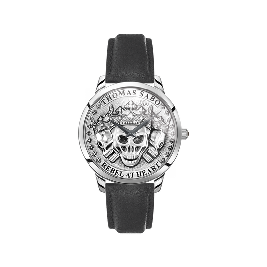 men&rsquo;s watch Rebel Spirit 3D skulls, silver from the  collection in the THOMAS SABO online store