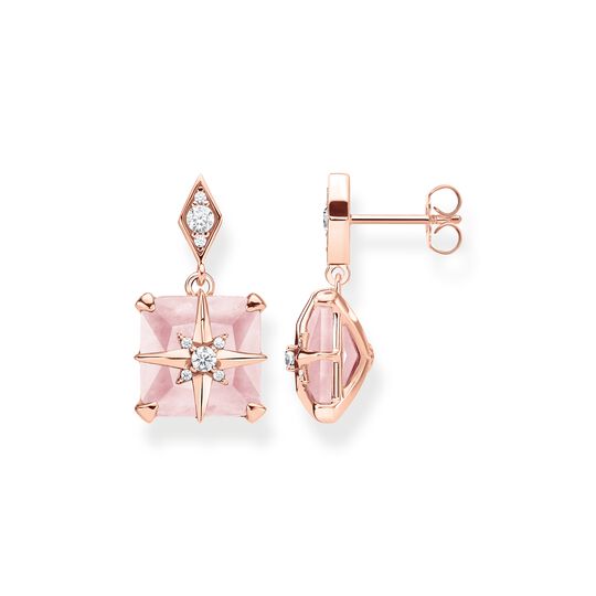 Ear studs pink stone with star from the  collection in the THOMAS SABO online store