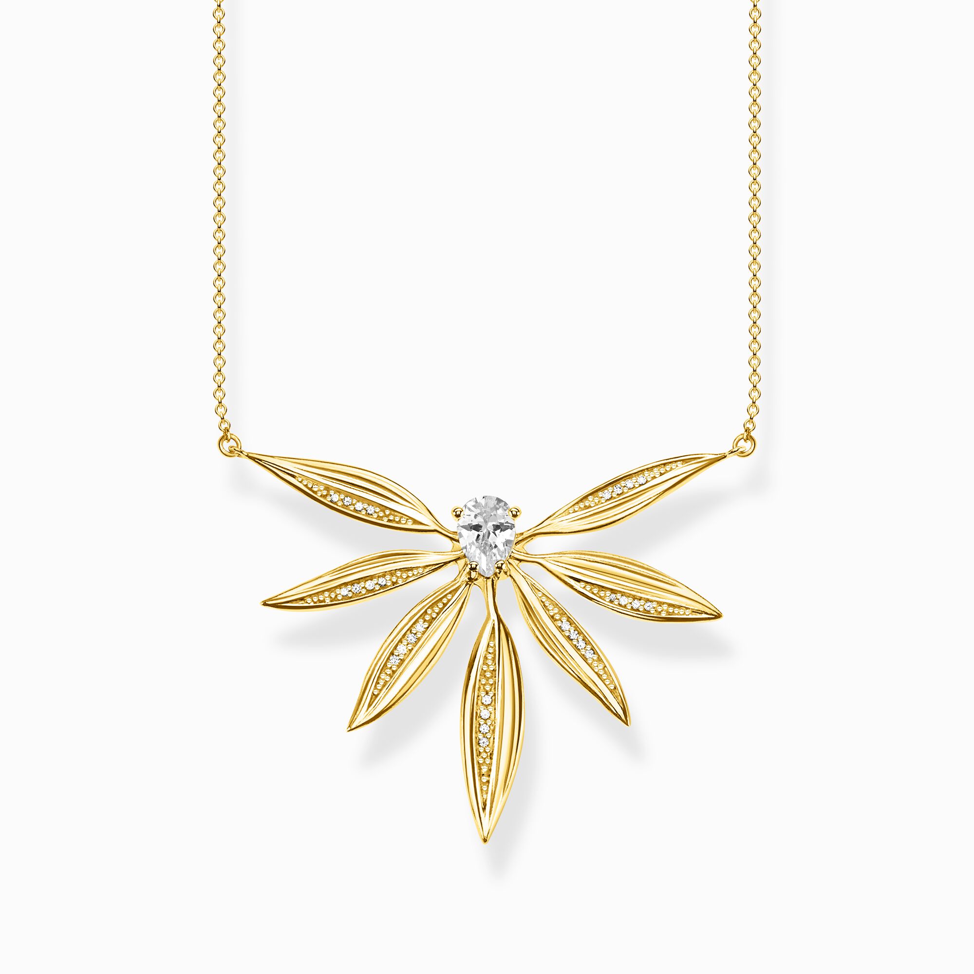 Necklace leaves large gold from the  collection in the THOMAS SABO online store