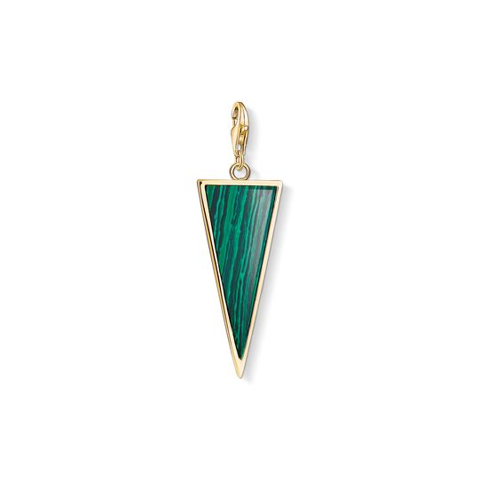 Charm pendant Green triangle from the Charm Club collection in the THOMAS SABO online store