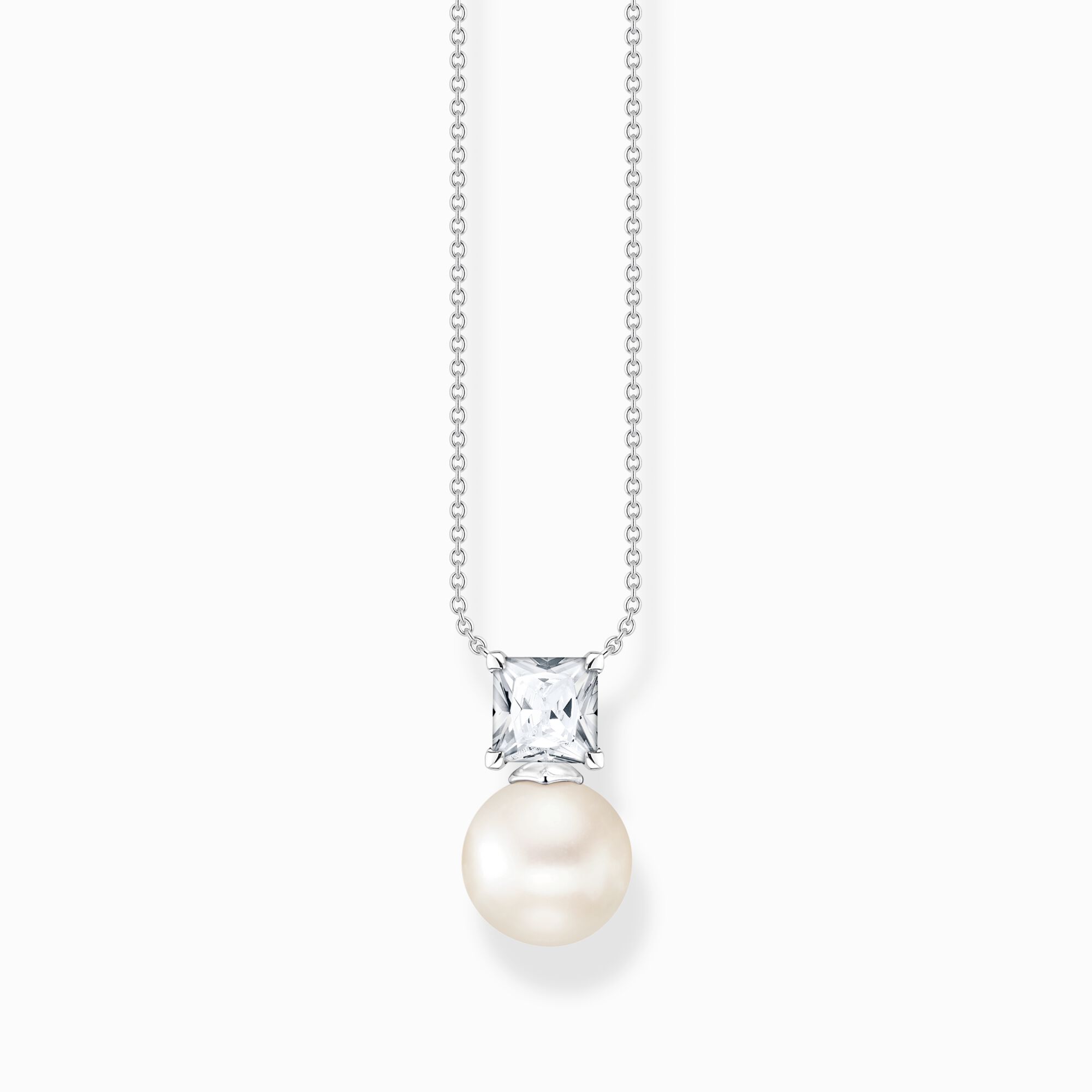 Cha&icirc;ne perle avec pierre blanche argent de la collection  dans la boutique en ligne de THOMAS SABO