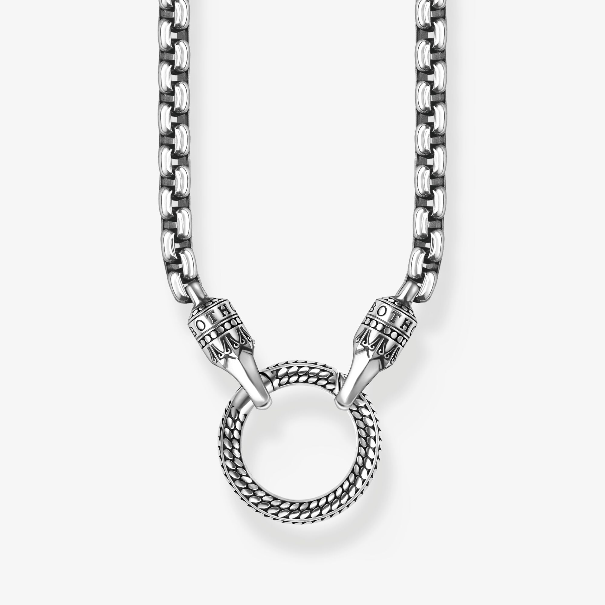 THOMAS SABO Venezianerkette 4 mm mit rundem Verschluss Silber, Sterlingsilber geschwärzt, Größe: 60 cm, Unisex