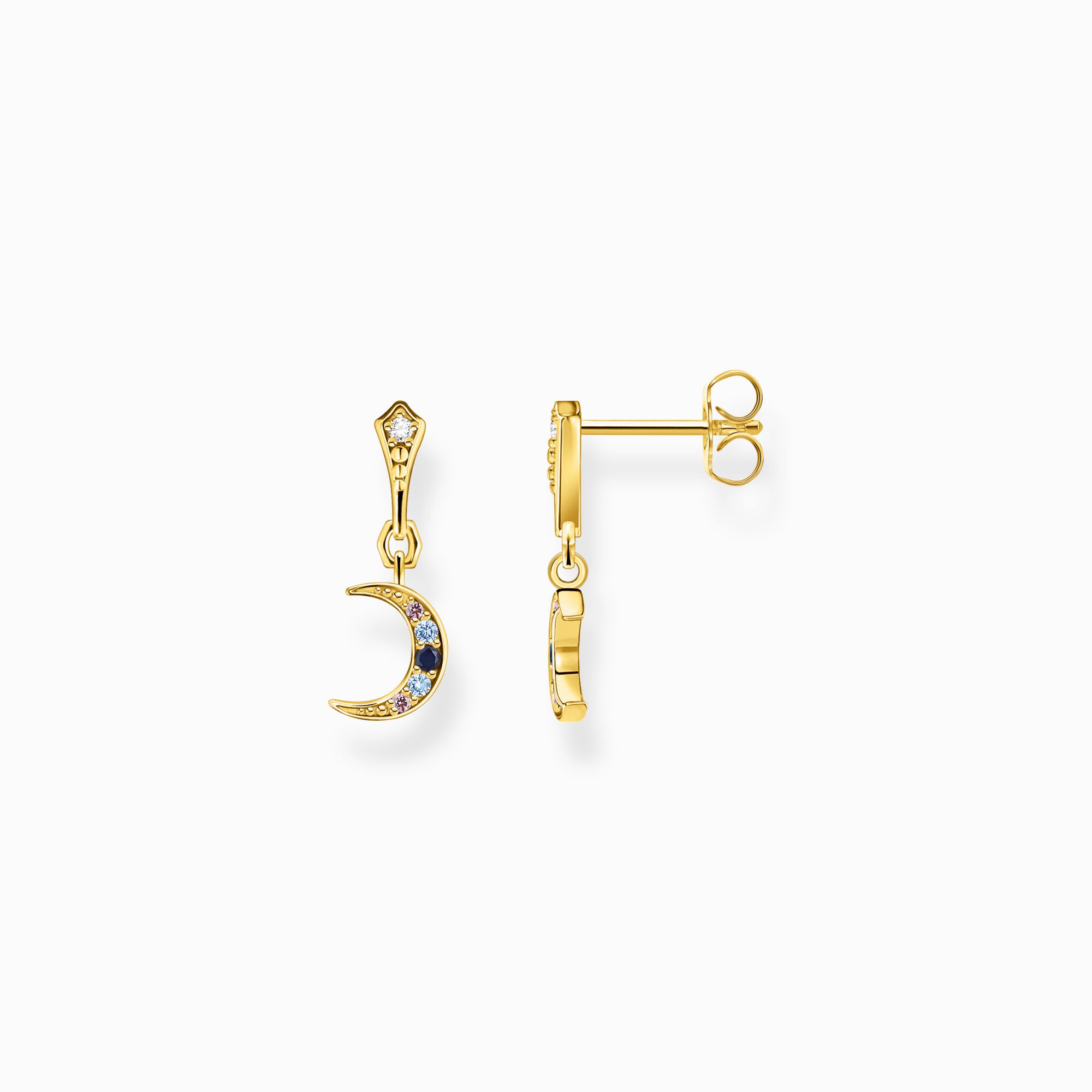 Ohrringe für Damen mit Mondsichel, vergoldet – THOMAS SABO | Ohrringe