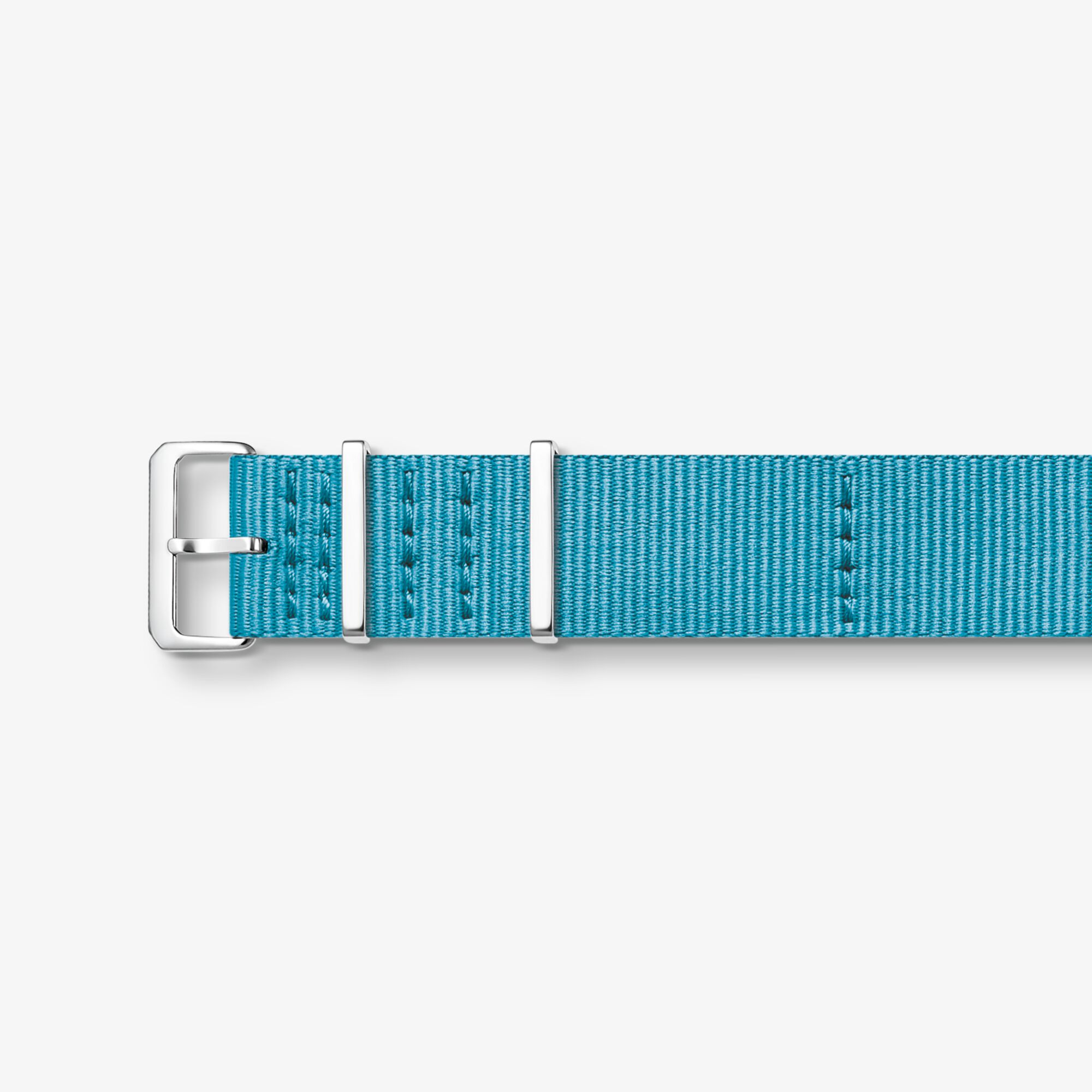 THOMAS SABO Bracelet pour montres Code TS nato turquoise, Acier inoxydable | Cuir, Taille: 20 MM, Unisex