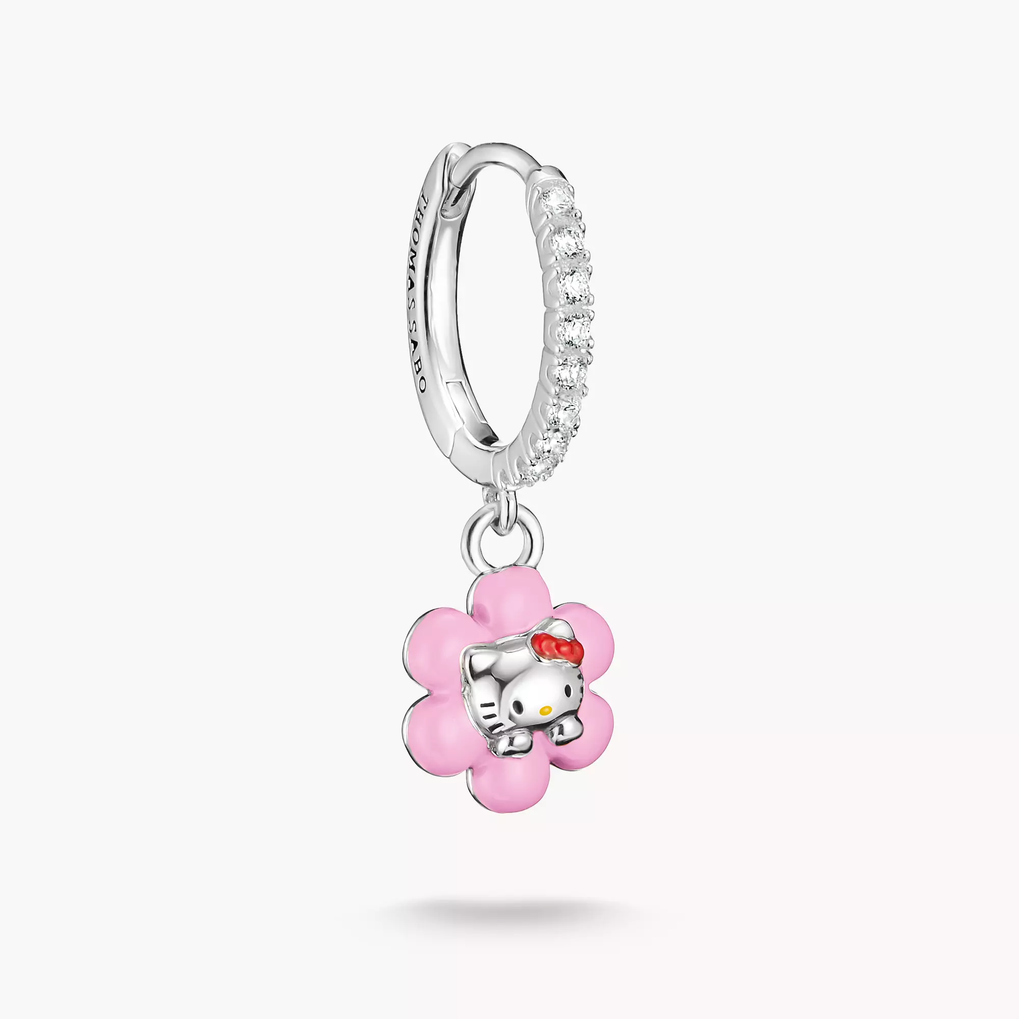 Hello Kitty Single-Creole Blume mit weißem Zirkonia | THOMAS SABO