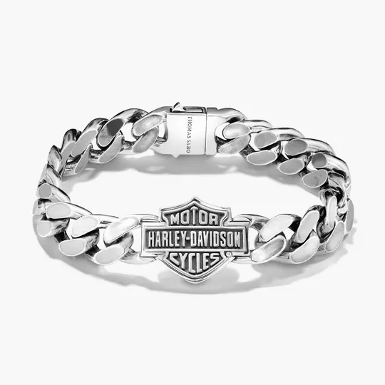 Harley-Davidson® Curb Chain Bracelet Logo 12 mm Silver | THOMAS SABO