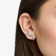 Ear studs phoenix wing with blue stones silver from the  collection in the THOMAS SABO online store