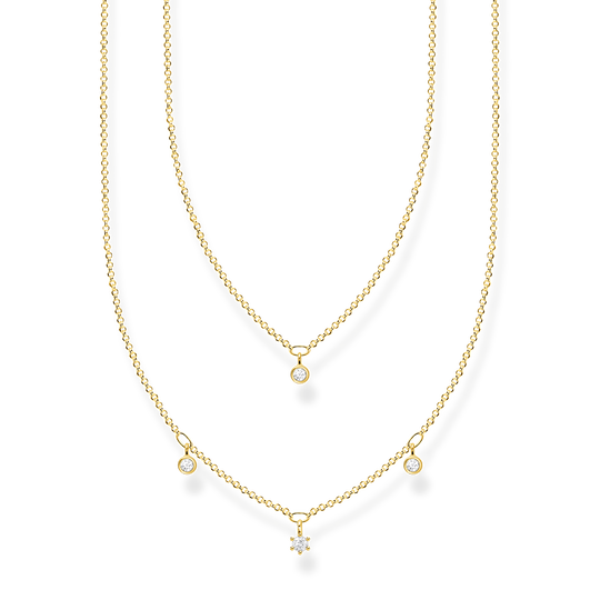 Necklace double white stones gold from the Charming Collection collection in the THOMAS SABO online store