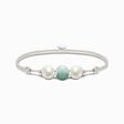 Bracelet Karma Secret avec verte bead en aventurine et blanc perle de culture d&acute;eau douce de la collection Karma Beads dans la boutique en ligne de THOMAS SABO