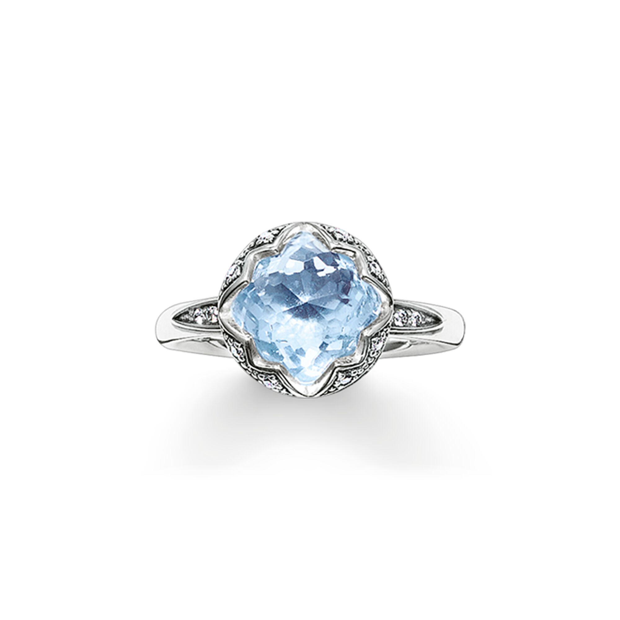 Solitaire Ring Light Blue Lotos Tr2028 644 1 Thomas Sabo
