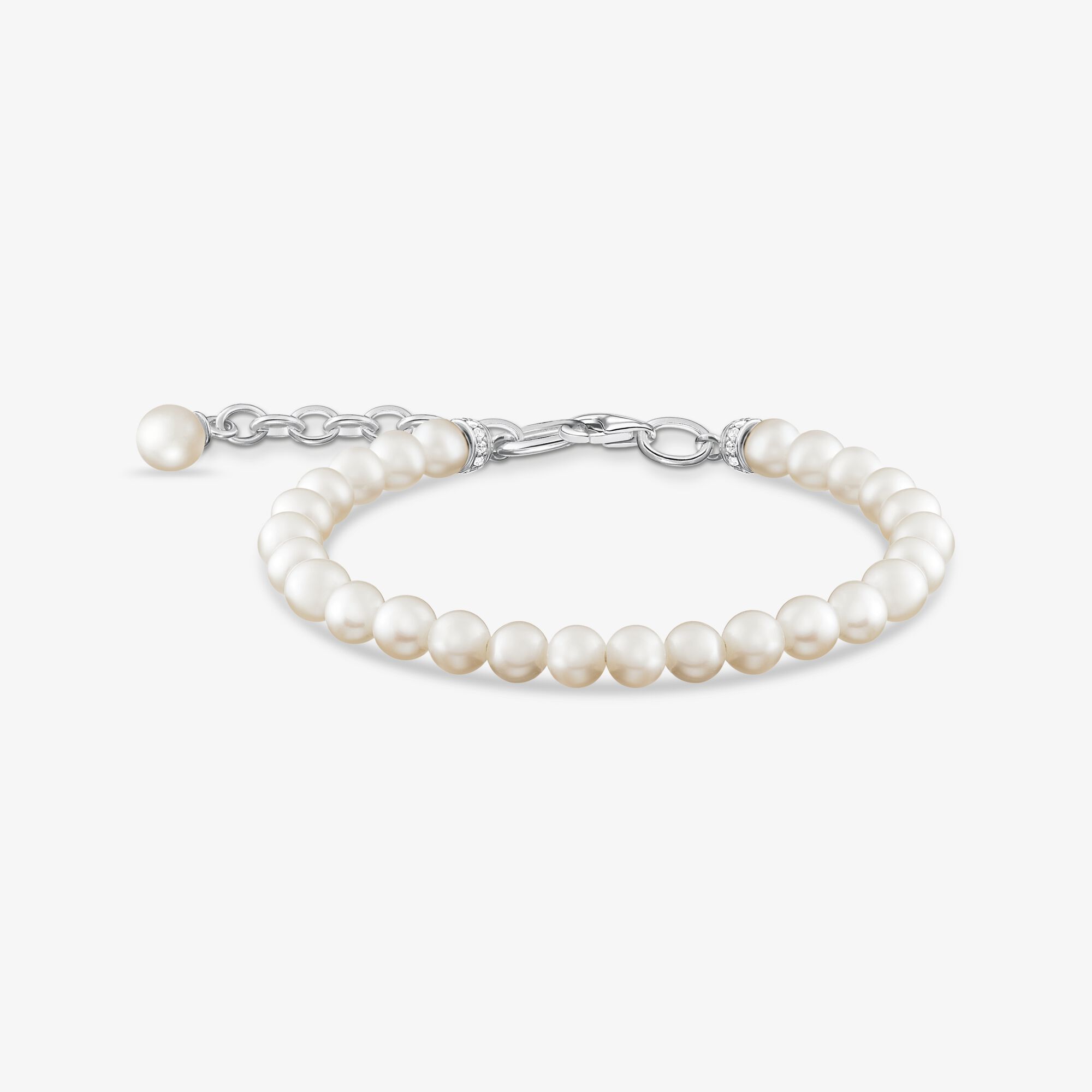 THOMAS SABO Armband pärlor silver, 925 sterlingsilver, Storlek: 19 cm, för damer