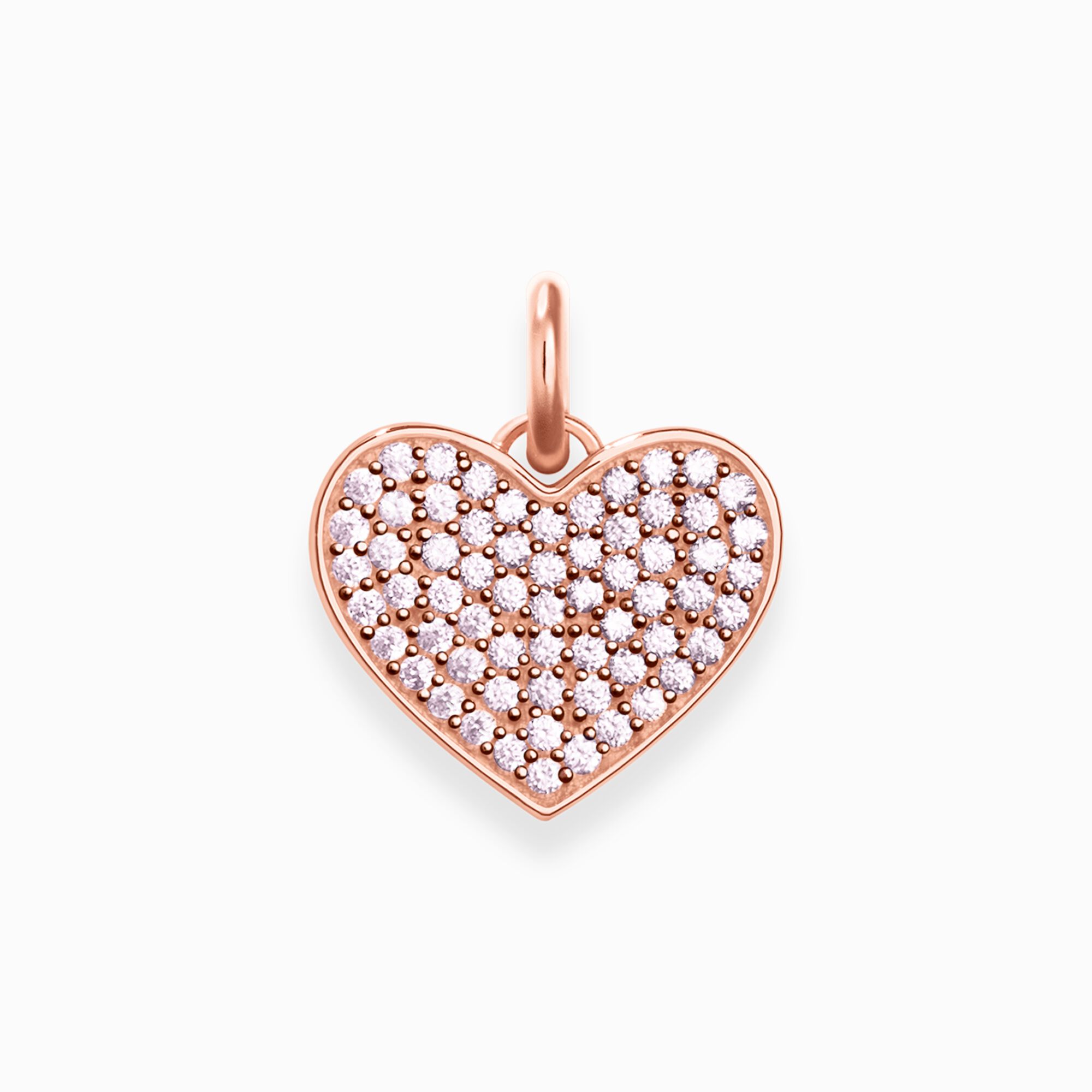 Pendant pink heart pav&eacute; from the  collection in the THOMAS SABO online store