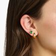 Clous d&#39;oreilles avec pierre verte plaqu&eacute; or de la collection  dans la boutique en ligne de THOMAS SABO