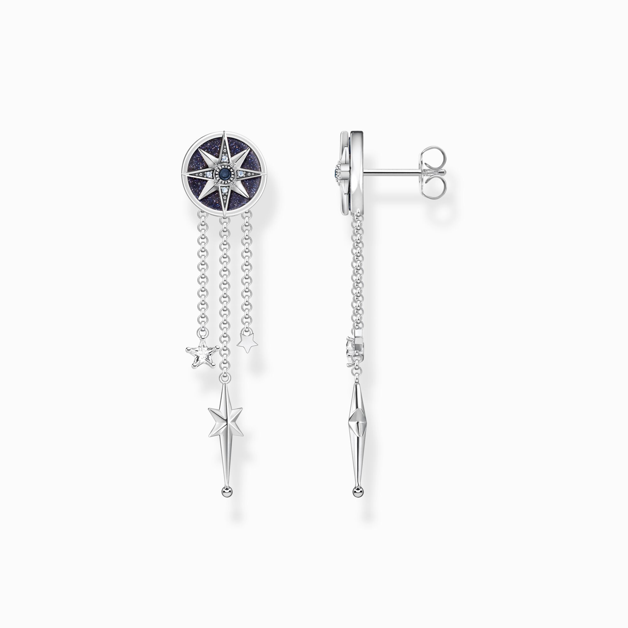 Earrings Royalty star with stones silver from the  collection in the THOMAS SABO online store