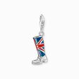 Charm bota LONDON con bandera del Reino Unido, realizado en plata de la colección Charm Club en la tienda online de THOMAS SABO
