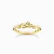 Ring Bl&auml;tter mit wei&szlig;en Steinen gold aus der Charming Collection Kollektion im Online Shop von THOMAS SABO
