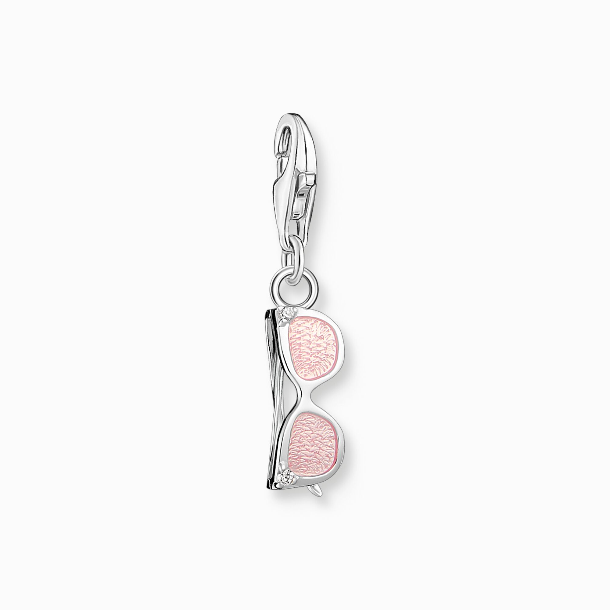 Pendentif Charm lunettes de soleil  roses avec pierres blanches argent de la collection Charm Club dans la boutique en ligne de THOMAS SABO