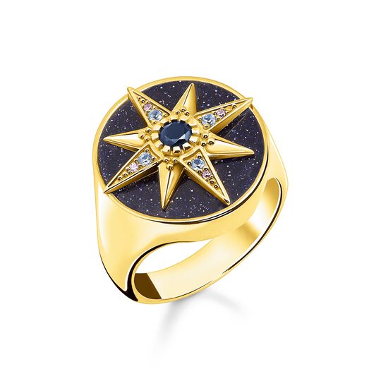 Ring Royalty star with stones gold from the  collection in the THOMAS SABO online store