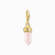 Gold-plated charm pendant hexagon-shaped with rose quartz from the Charm Club collection in the THOMAS SABO online store