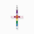 Pendant cross with colourful stones silver from the  collection in the THOMAS SABO online store