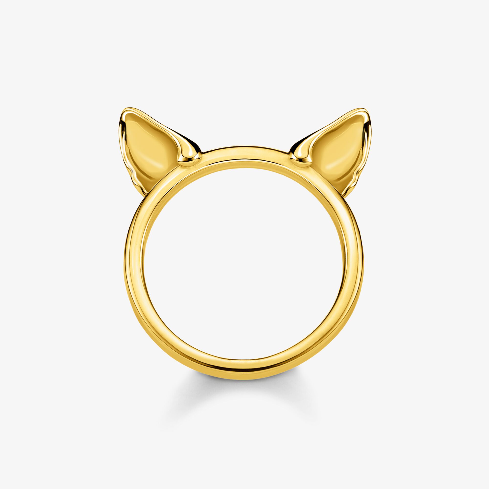 THOMAS SABO Bague oreilles de chat or, Argent sterling doré or jaune, Taille: 48, femme