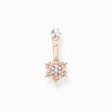 Single ear stud snowflake with white stones rose gold from the Charming Collection collection in the THOMAS SABO online store