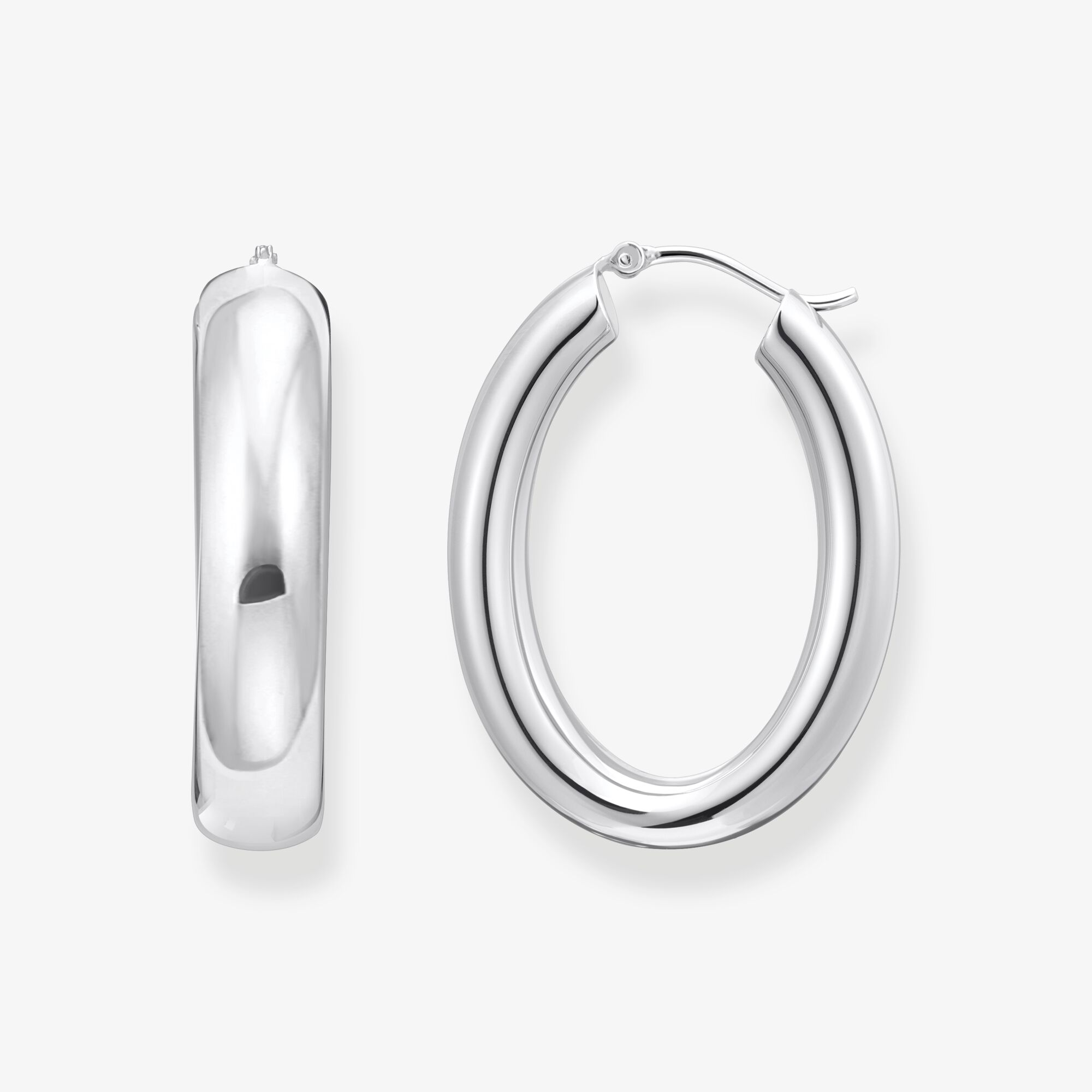 THOMAS SABO Boucles d'oreilles argentées à gros anneaux, Argent sterling, Taille: one size, femme