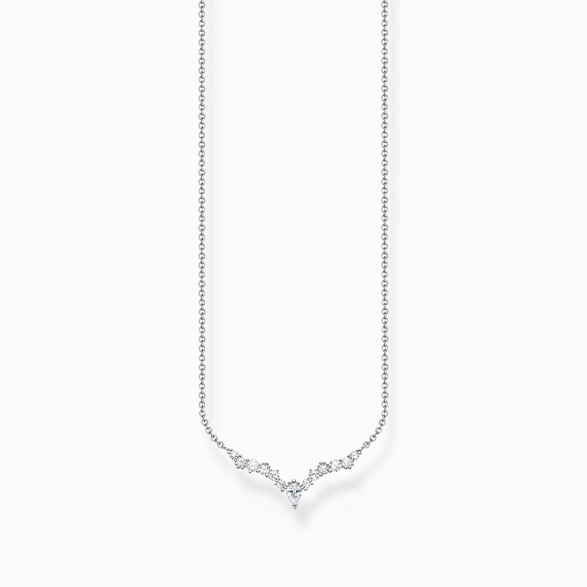 Silber THOMAS mit Zirkonia-Steinen, | SABO Halskette weißen