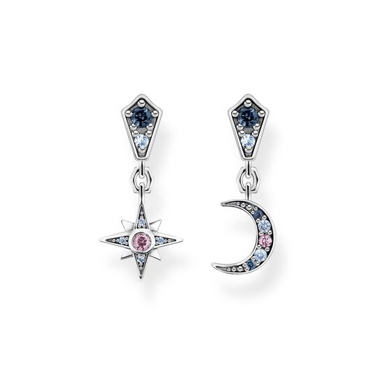 Pendientes Royalty estrella &amp; luna plata de la colección  en la tienda online de THOMAS SABO
