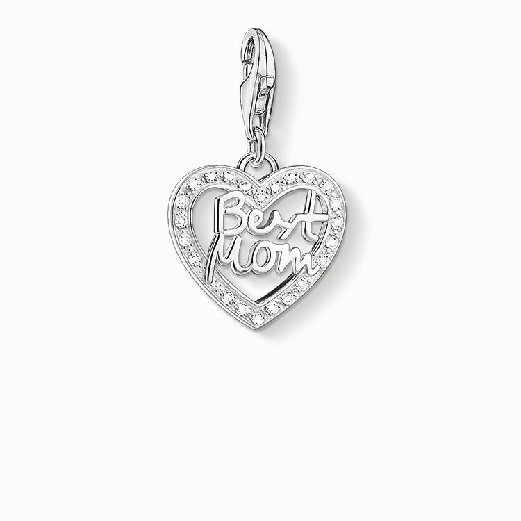 Charm pendant heart BEST MOM from the Charm Club collection in the THOMAS SABO online store