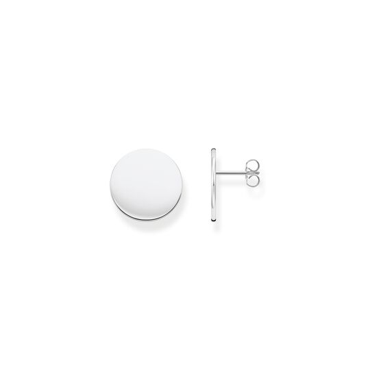Ear studs disc silver from the  collection in the THOMAS SABO online store