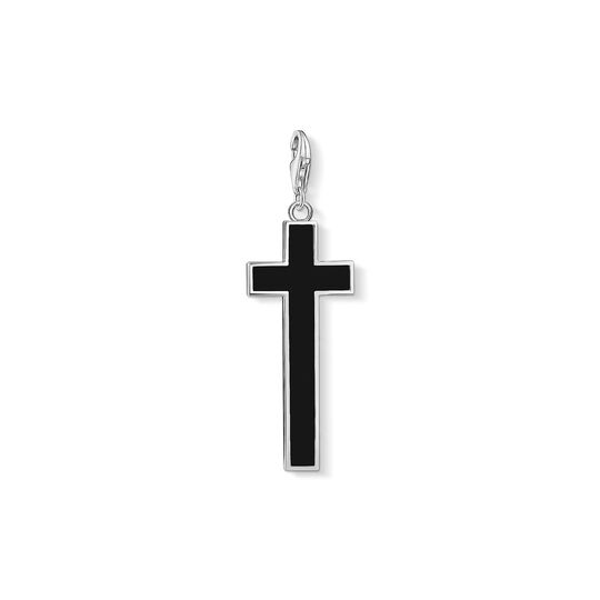 Charm pendant black cross from the Charm Club collection in the THOMAS SABO online store