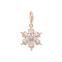 Charm pendant snowflake with white stones rose gold from the Charm Club collection in the THOMAS SABO online store