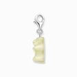 Silver charm pendant goldbears in white from the Charm Club collection in the THOMAS SABO online store
