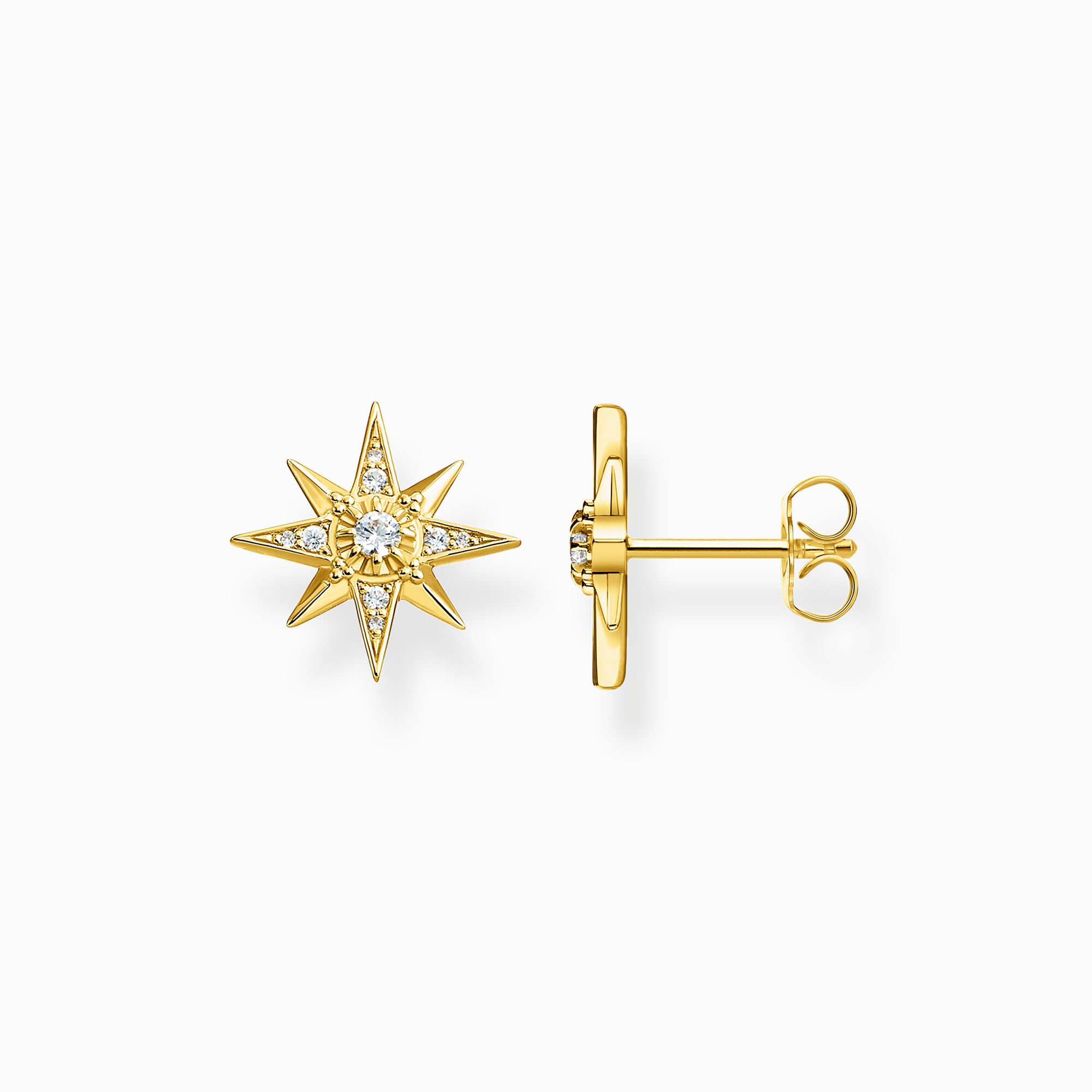 Ear studs star gold from the  collection in the THOMAS SABO online store