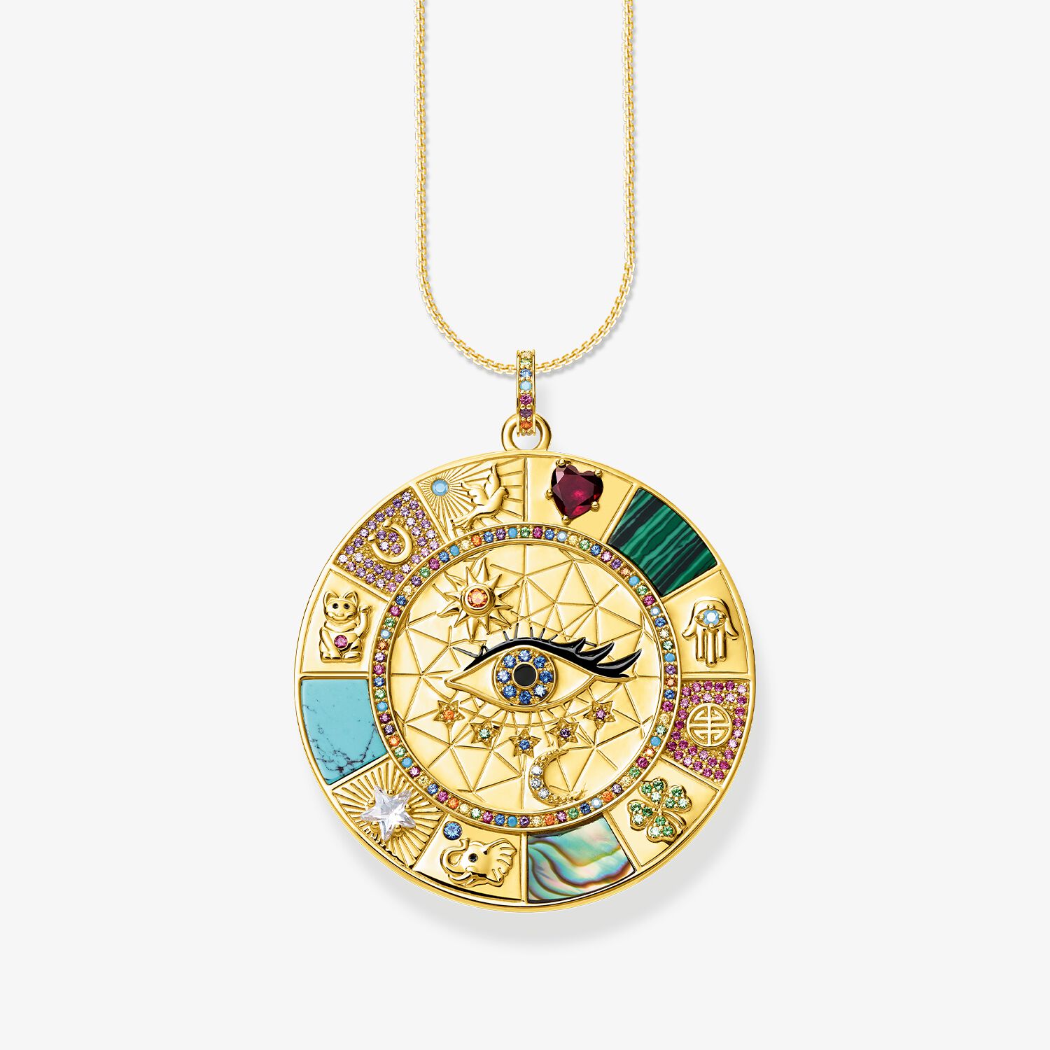 THOMAS SABO Set de bijoux chaîne symboles porte-bonheur or unisexe