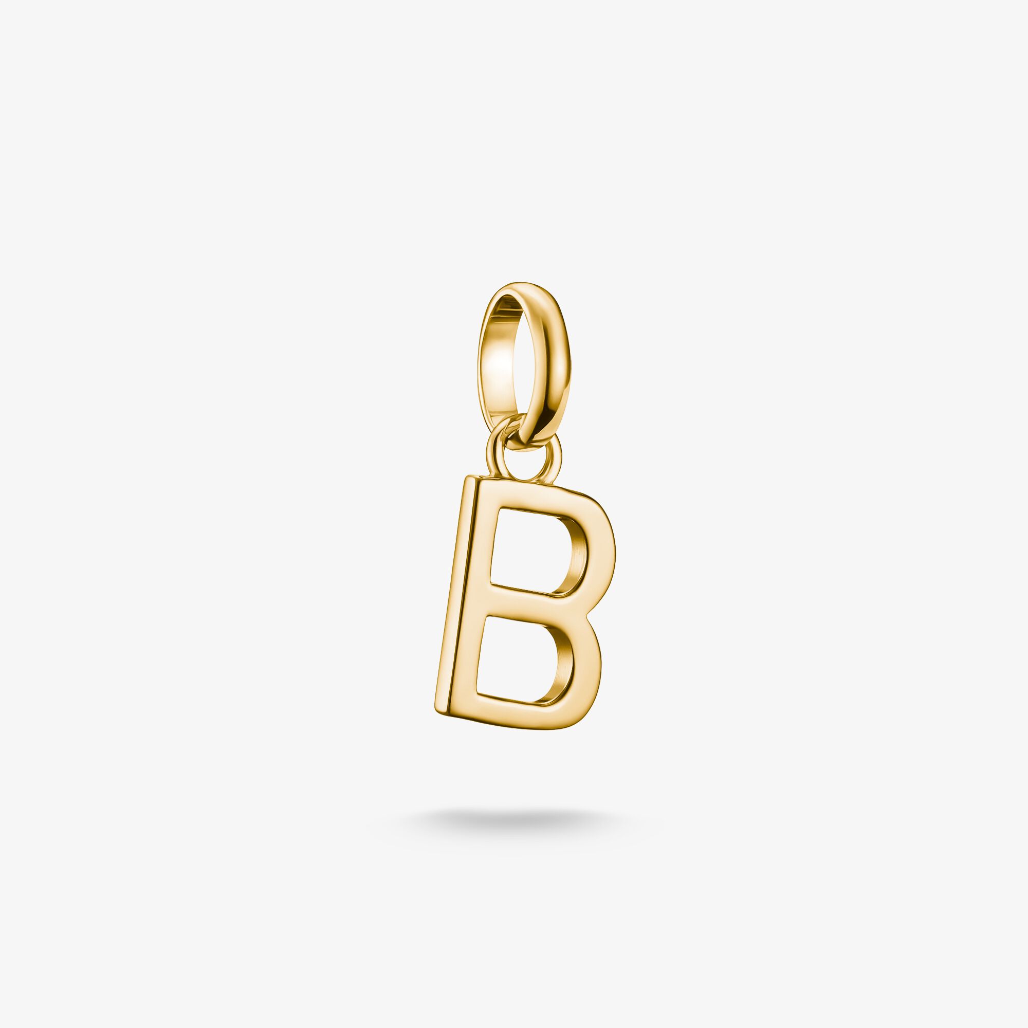 THOMAS SABO Pendentif Charm lettre B Connect plaqué or, Argent sterling doré or jaune, Taille: one size, femme
