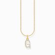 Gold-plated necklace with letter pendant G and white zirconia from the Charming Collection collection in the THOMAS SABO online store