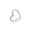 Single hoop earring heart with white stones silver from the Charming Collection collection in the THOMAS SABO online store