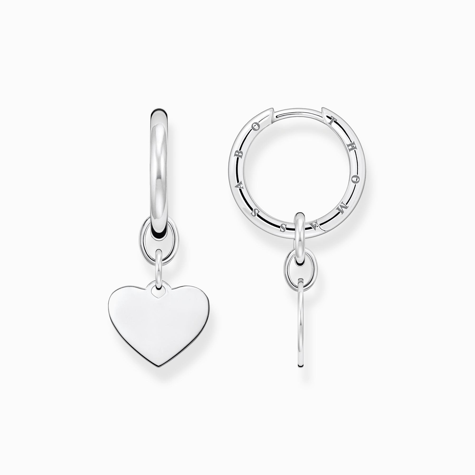 Hoop earrings with heart silver from the  collection in the THOMAS SABO online store