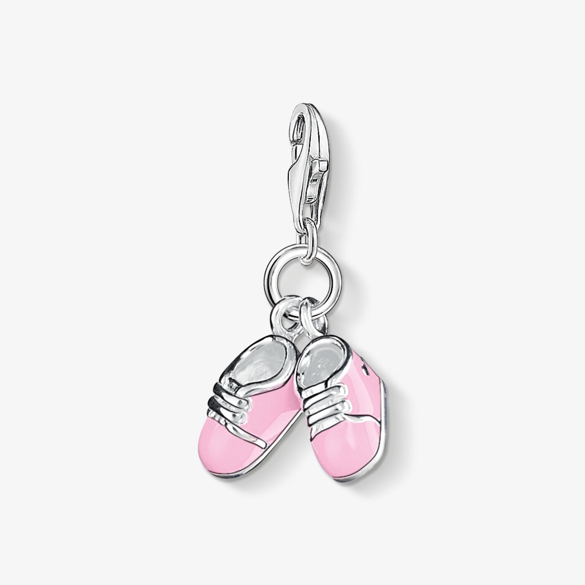 THOMAS SABO Charm-Anhänger rosa Babyschuhe, Sterlingsilber, Größe: one size, Damen