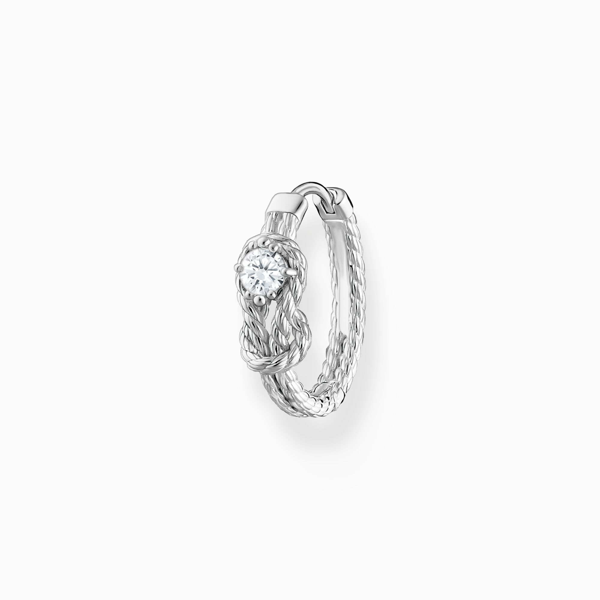Single hoop earring rope with knot silver from the Charming Collection collection in the THOMAS SABO online store