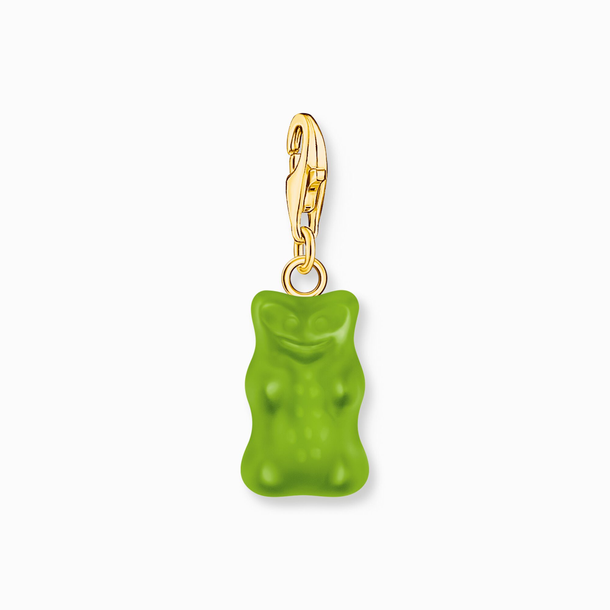 Gold-plated charm pendant goldbears in green from the Charm Club collection in the THOMAS SABO online store